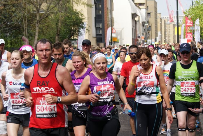Le marathon de Londres. Le marathon de Londres.