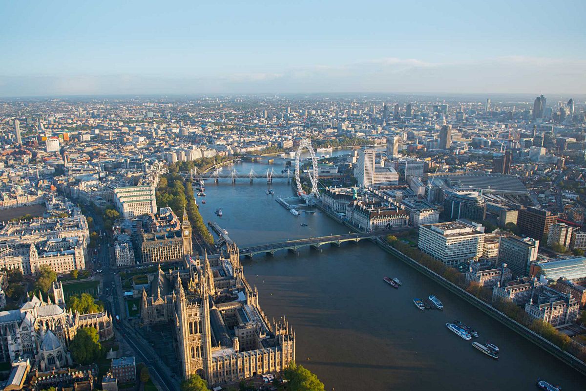 londres survol helicoptere