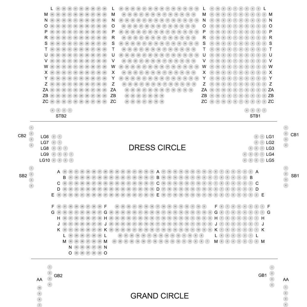 Plan Prince Edward Theatre Londres