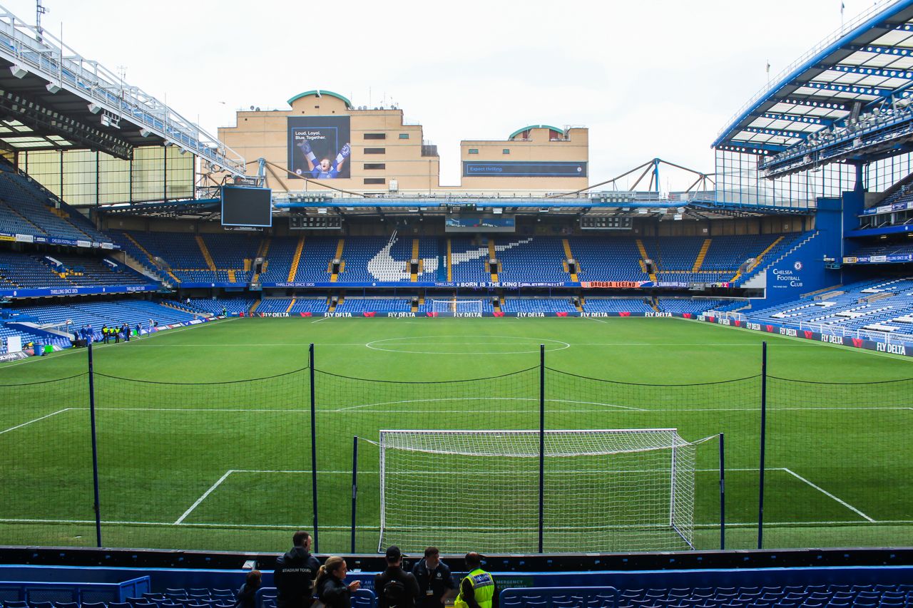 Pelouse du stade de football de Chelsea