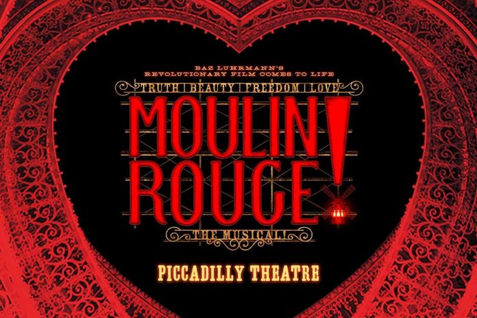 Affiche de la comédie musicale Moulin Rouge à Londres