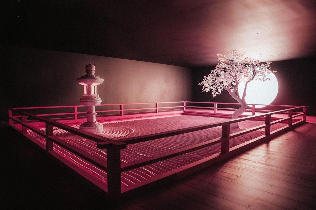 Jardin japonais au Moco Museum de Londres