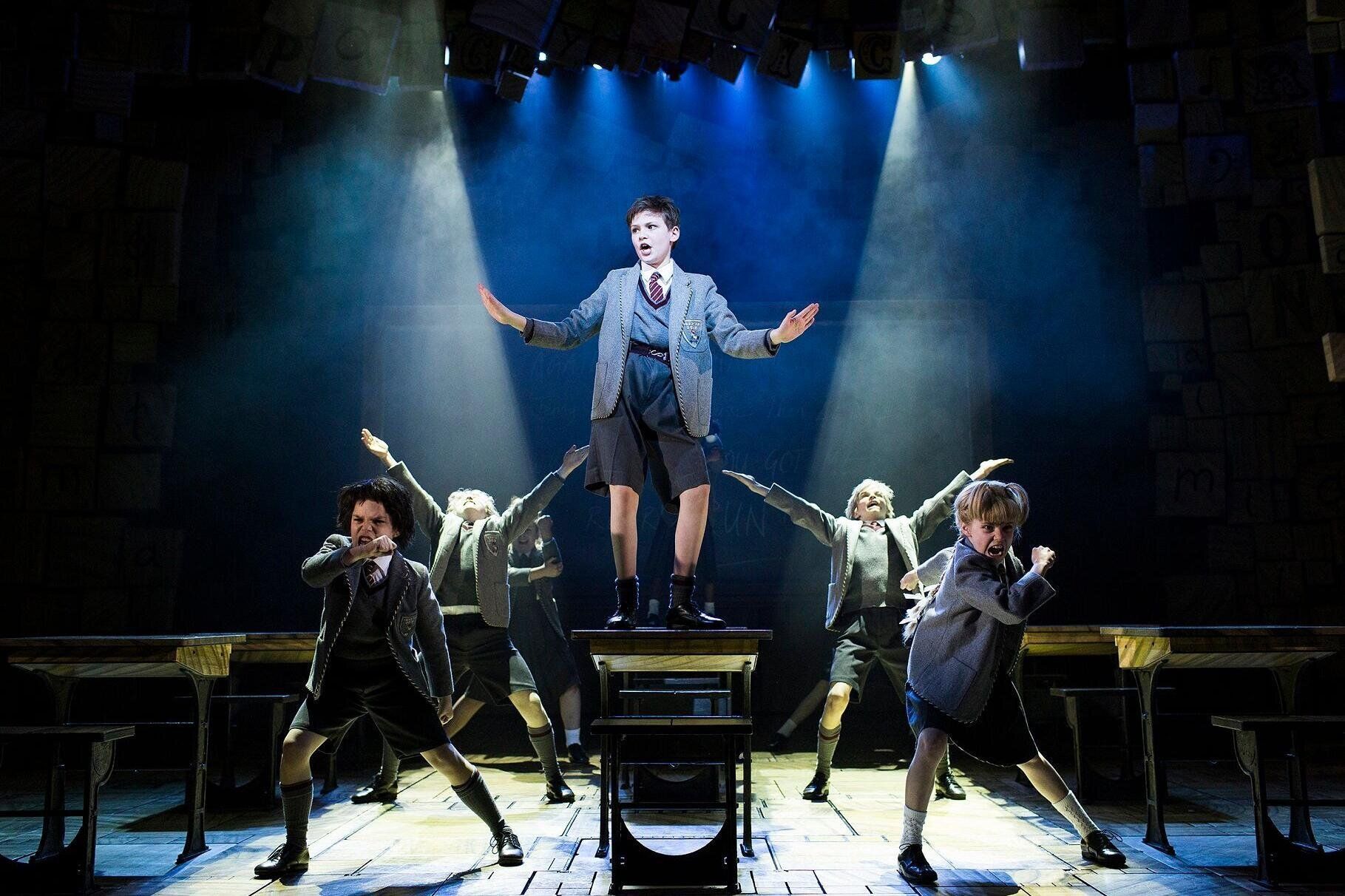 Scène de la comédie musicale Matilda à Londres