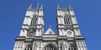 Façade de l'abbaye de Westminster à Londres