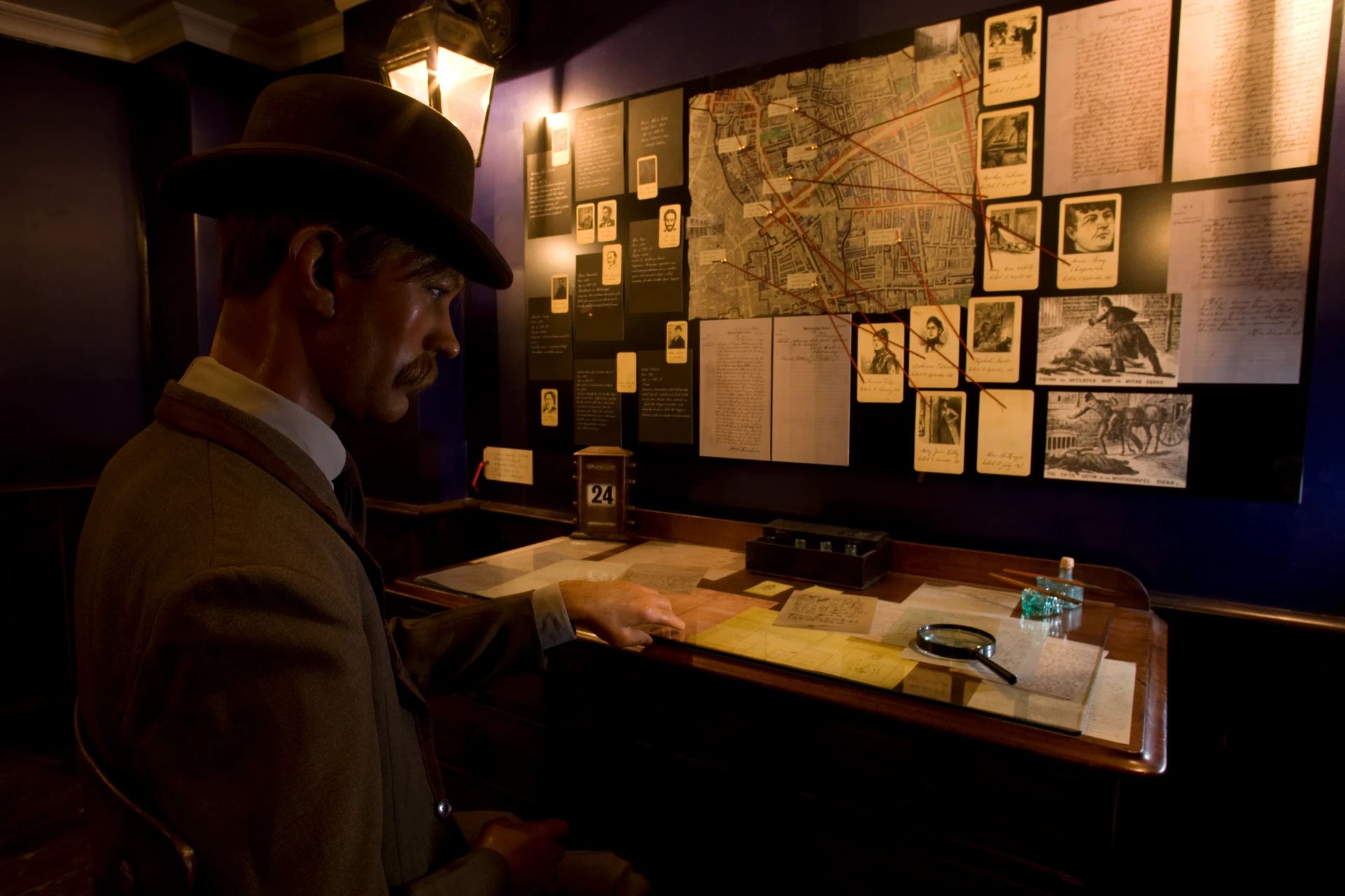 Reproduction du poste de police de Whitechapel au musée Jack l'éventreur à Londres